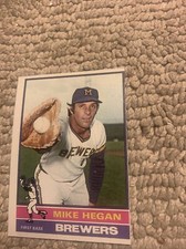 #377 Mike Hegan Brewers 1976 Topps  Baseball Card Cb7