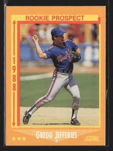 1988 Score #645 Gregg Jefferies Excellent