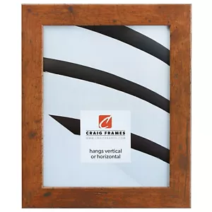 Craig Frames Bauhaus, 1.25" Modern Rustic Light Walnut Brown Picture Frame - Picture 1 of 10