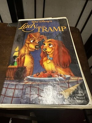 Vintage Disney Lady And The Tramp Black Diamond VHS w/Red Signature Classics - Image 1 of 4