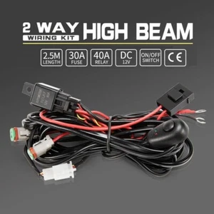 Led Wiring Loom Harness for LED Road Lights Relay Switch Kit Driving Light Bar - Picture 1 of 15