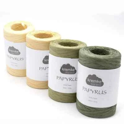 Raffia yarn KREMKE PAPYRUS Paper yarn for crochet 50g / 3.6 oz - 153m / 167yards - Image 1 of 4