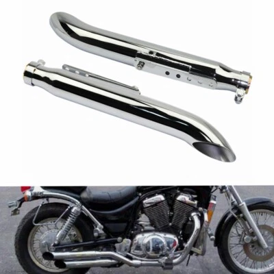 Tubos de escape para Suzuki VL125 VL800 VL1500 Intruder Harley Bobber Cafe Racer - Imagem 1 de 4