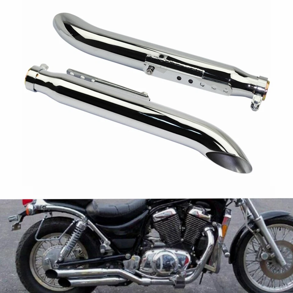 Exhaust Pipes For Suzuki VL125 VL800 VL1500 Intruder Harley Bobber Cafe Racer - Image 1 of 4