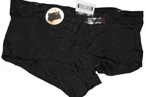 NWT Ladies NOBO boyshort size XS black with black lace 1000000324 - Picture 1 of 2