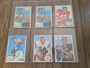 Vintage Rare Lot Of 6 1968 Topps NFL Posters Dolphins Rams Vikings Bills Redskin - Picture 1 of 8