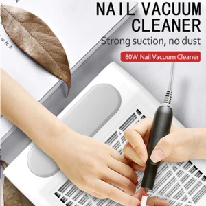 80W Nail Art Dust Suction Collector Vacuum Fan Cleaner Manicure Salon Machine - Picture 1 of 18
