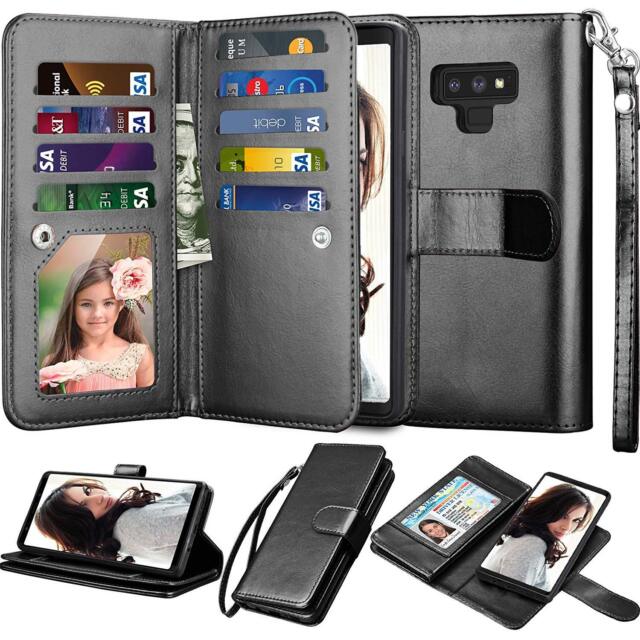 Leather Cell Phone Wallet For Samsung iPhone Smartphone Cardholder Wallet  PW02