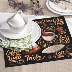 Fun Coffee Dish Drying Mat Highly Absorbent Microfiber Kitchen Counter Pad Re... - Picture 1 of 7