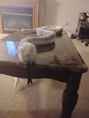 Stuffed Snake Grey Glitter Plush Toy Realistic Snake Stuffed Animal - Image 1 of 2