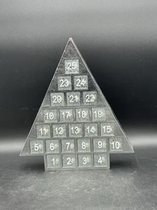 Glitter Silver ~Advent Calendar Christmas Tree ~ Wood 25 Doors! - Picture 1 of 11