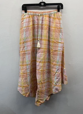 American Eagle NWT Pastel Plaid Linen Blend Smocked Shorts Women's S - Image 1 of 4