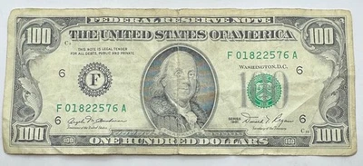 1981 Series $100 Note - One Hundred Dollar Bill - F - Atlanta - Franklin - Image 1 of 2