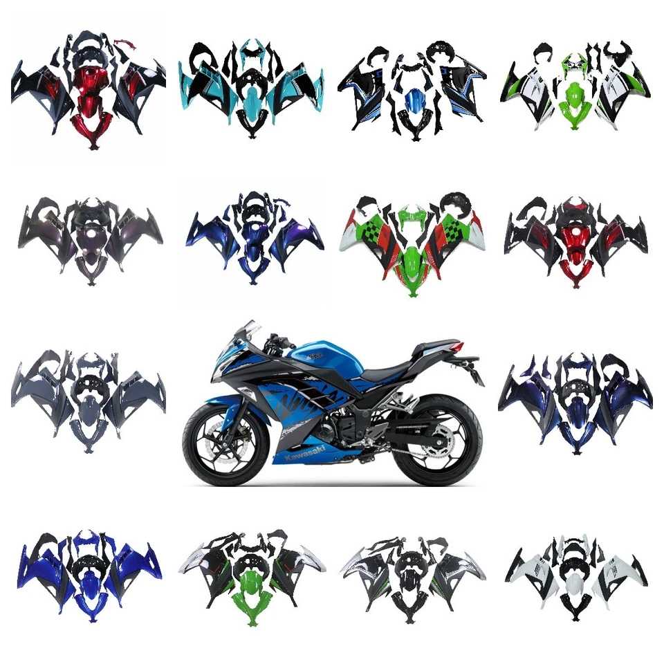 ABS Fairing Kit For Kawasaki EX300R Ninja 300 2013 - 2017 14 15 Plastic Bodywork — 第 1/4 张图片