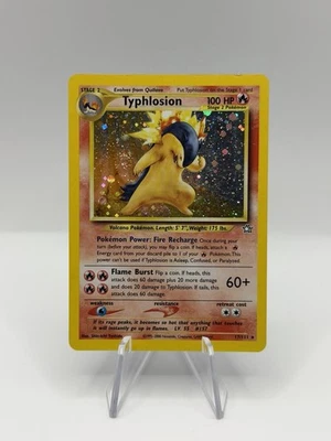 Typhlosion Holo Neo Genesis 17/111 Pokemon Card SWIRL - Image 1 of 4