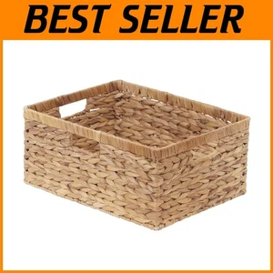 Water Hyacinth Storage Basket with Reinforced Handles - Picture 1 of 10