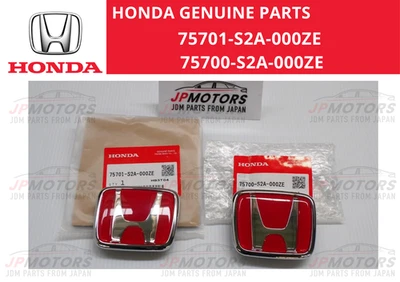 Honda Genuine S2000 Red Emblem Badge Set AP1 AP2 75701-S2A-000ZE 75700-S2A-000ZE - Image 1 of 4