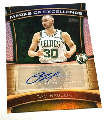2025 Topps Sam Hauser Auto Marks of Excellence #ME-SH Celtics - Image 1 of 2