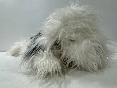 Peluche Russ Berrie "Shags" blanco y gris perro pastor inglés 13" Foto 1 de 4