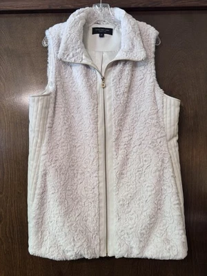 CHALECO MARC NEW YORK/ANDREW MARC BLANCO ROTO PIEL SINTÉTICA/LATERALES DE IMITACIÓN DE CUERO Talla XL Foto 1 de 4