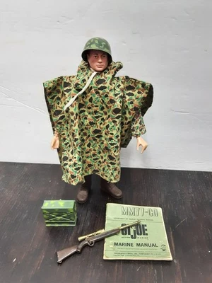 Винтажная фигурка морского пехотинца 1964 Hasbro 12 дюймов GI Joe с аксессуарами - Изображение 1 из 4