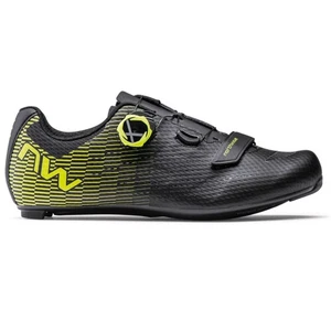 Northwave Storm Carbon 2 Mens SPD Road Cycling Shoes Black / Yellow EU 41 UK 7.5 - Picture 1 of 3