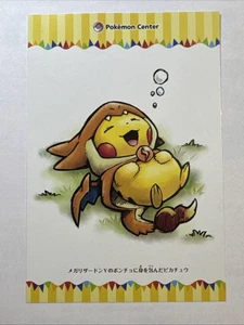 2015 Pokemon Center Japan Mega Tokyo Poncho Pikachu Charizard Postcard 4x6 - Picture 1 of 2