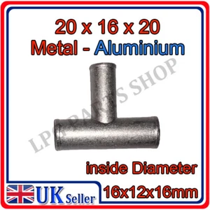 T PIECE 20x16x20 Metal push on pipe hose gas LPG carburettor water liquid air - Picture 1 of 1