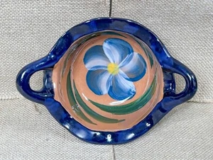 Talavera Pottery Small Floral Basket Dish Salsa Bowl Mexican Folk Art Farmhouse - Picture 1 of 6