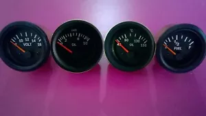 El Gauges 52mm (4pc) - Oil Pressure Bar Oil Temp "C Fuel Gauge Volt - Picture 1 of 3