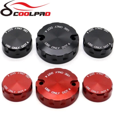3pc Para DUCATI 848 / EVO 1198 1098 / R / S Tapas de depósito de líquido de embrague de freno Tapa de aceite Foto 1 de 4