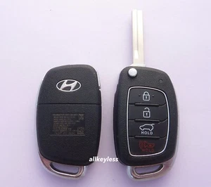 FABRICANTE DE EQUIPOS ORIGINALES HYUNDAI SANTA FE 2015-2019 llave plegable entrada remota sin llave llavero TQ8-RKE-4F31 - Imagen 1 de 4