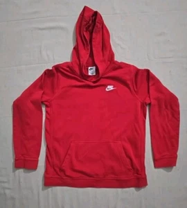Nike Sweatshirt Boy's Size XL Red Embroidered Swoosh Hoodie - Picture 1 of 5