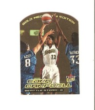 edna campbell 2000 ultra wnba gold,texas,philadelphia pa.seattle storm #102
