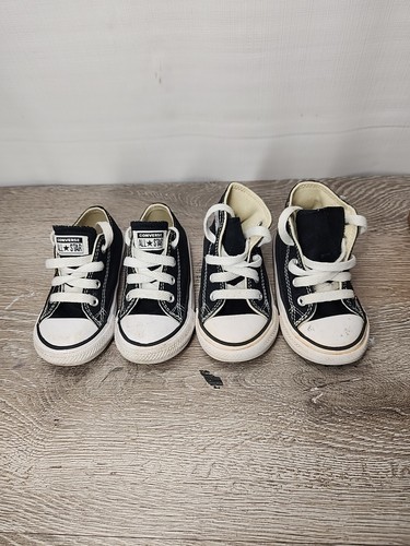 2 scarpe nere Baby Converse Converse All Star taglia 6