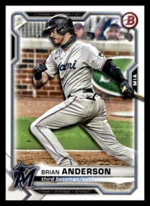 2021 Bowman #12 Brian Anderson   Miami Marlins