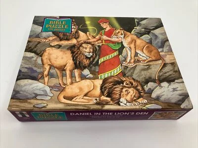 Rompecabezas bíblico sellado Daniel In The Lion’s Den 1987 de colección 100 piezas Rainbow Works Foto 1 de 3