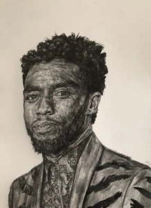 Chadwick Boseman pencil drawing - Picture 1 of 2