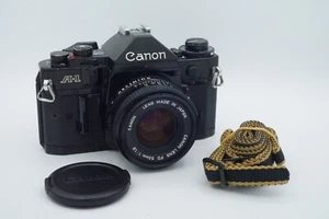Canon A1 révisé & Objectif Canon new FD 50mm f1,8 - Mousses neuves - Argentique - Zdjęcie 1 z 15