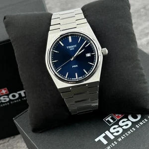TISSOT PRX T Classic -STAINLESS STEEL Blue DIAL Men's WATCH T137.410.11.041 40MM - Picture 1 of 10
