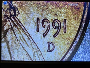 1991 D Error Penny - A MUST SEE! Red Choice Collectors View RARE - Picture 1 of 21