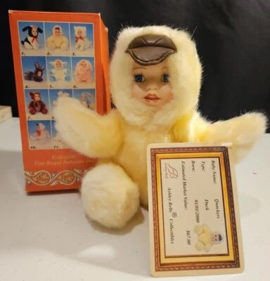 Ashley Belle Quackers - Porcelain Face plush Collectible 8" Tall Doll Sweet Duck - Image 1 of 4