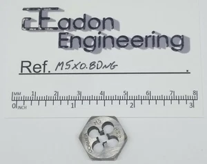 M5 x 0.8mm Metric Die Nut, HSS. By top brands. - Picture 1 of 4