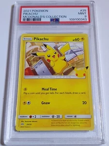 2021 Pokemon Pikachu 25/25 McDonald's Collection - PSA 9 - Picture 1 of 2