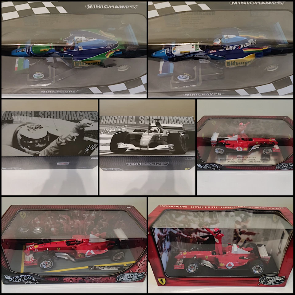Michael Schumacher F1 World Champion 1:18 Autos Sammlung Benetton, Ferrari - Bild 1 von 1