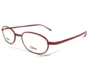 Chloe Eyeglasses Frames CL 1107 C04 Matte Red Round Oval Titanium 46-19-135 - Picture 1 of 11