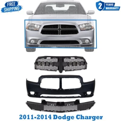 Kit de montaje de cubierta de parachoques delantero fascia y rejilla para Dodge Charger 2011-2014 Foto 1 de 4