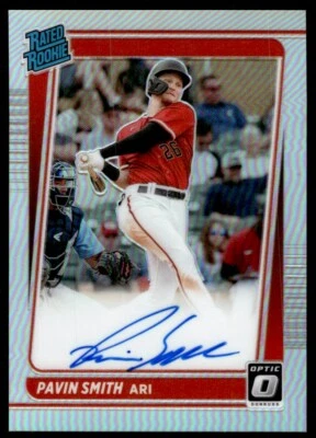 2021 Donruss Optic Rated Rookie Signatures Pavin Smith Auto Arizona Diamondbacks - Image 1 of 2