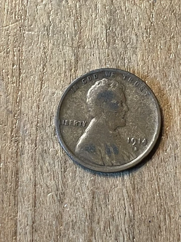 1914D Lincoln Cent VG+ Cover