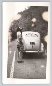 1940 Foto echtes Automobil Auto frühes klassisches Modell Indiana Nummernschild - Bild 1 von 3